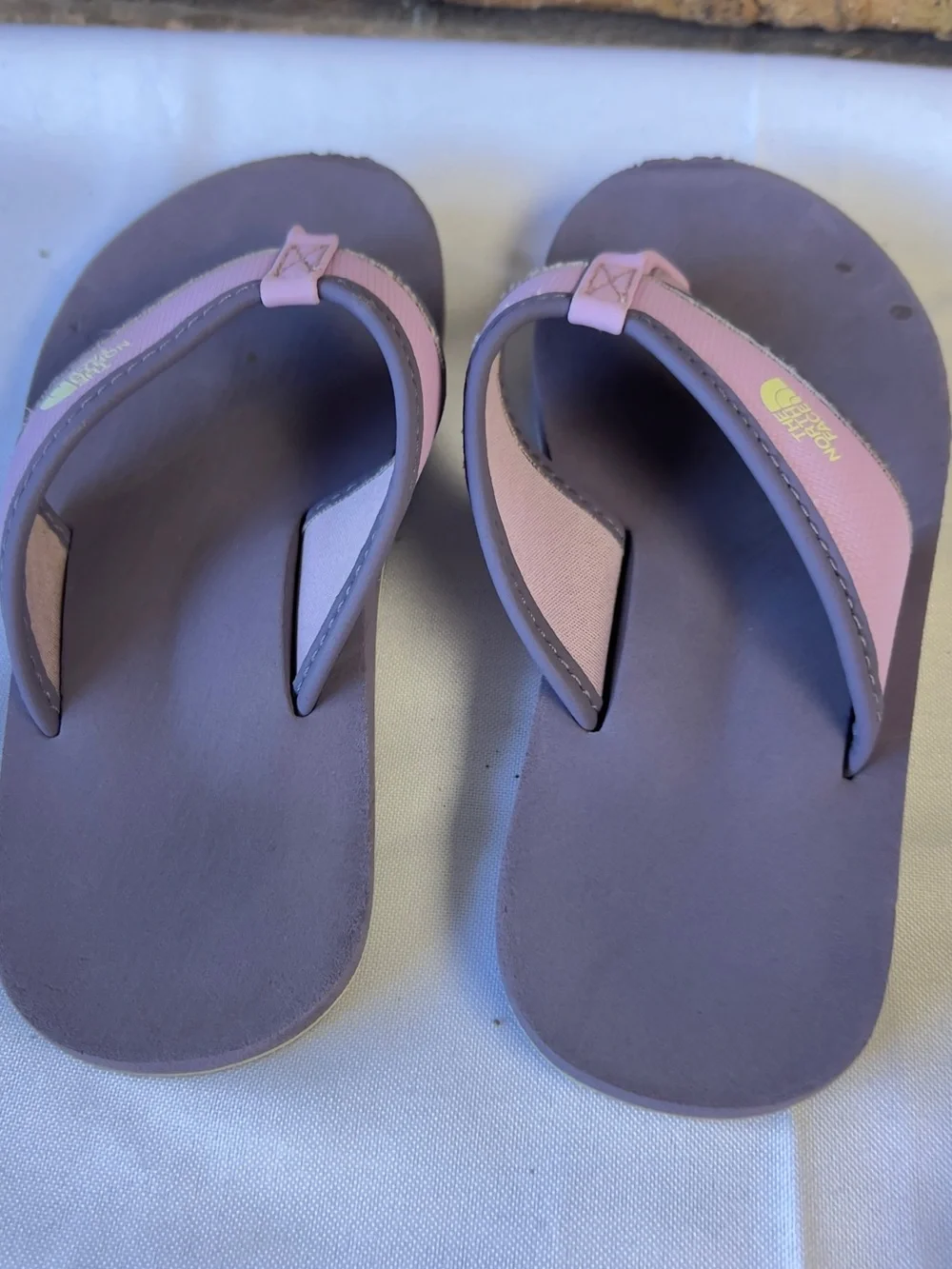 The North Face Kids Lavender and Gray Flip Flop Sandals